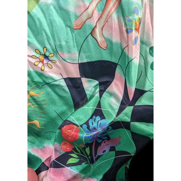 Brisato Studio Unique Green Art Icons Square Scarf - Picture 5 of 14